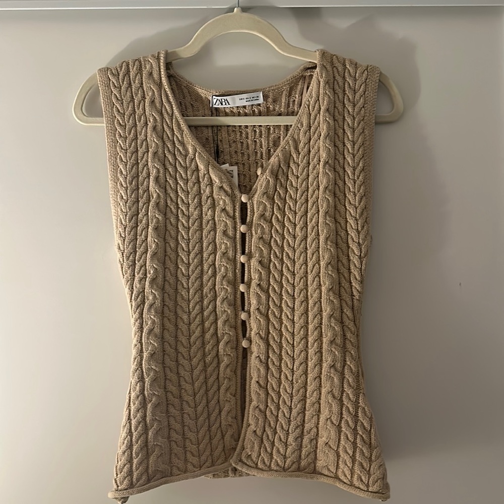Cable Knit Vest